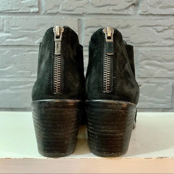 Eileen‎ Fisher Irwin Distressed Suede size 6.5 Black Dressy casual Booties - Picture 7 of 8